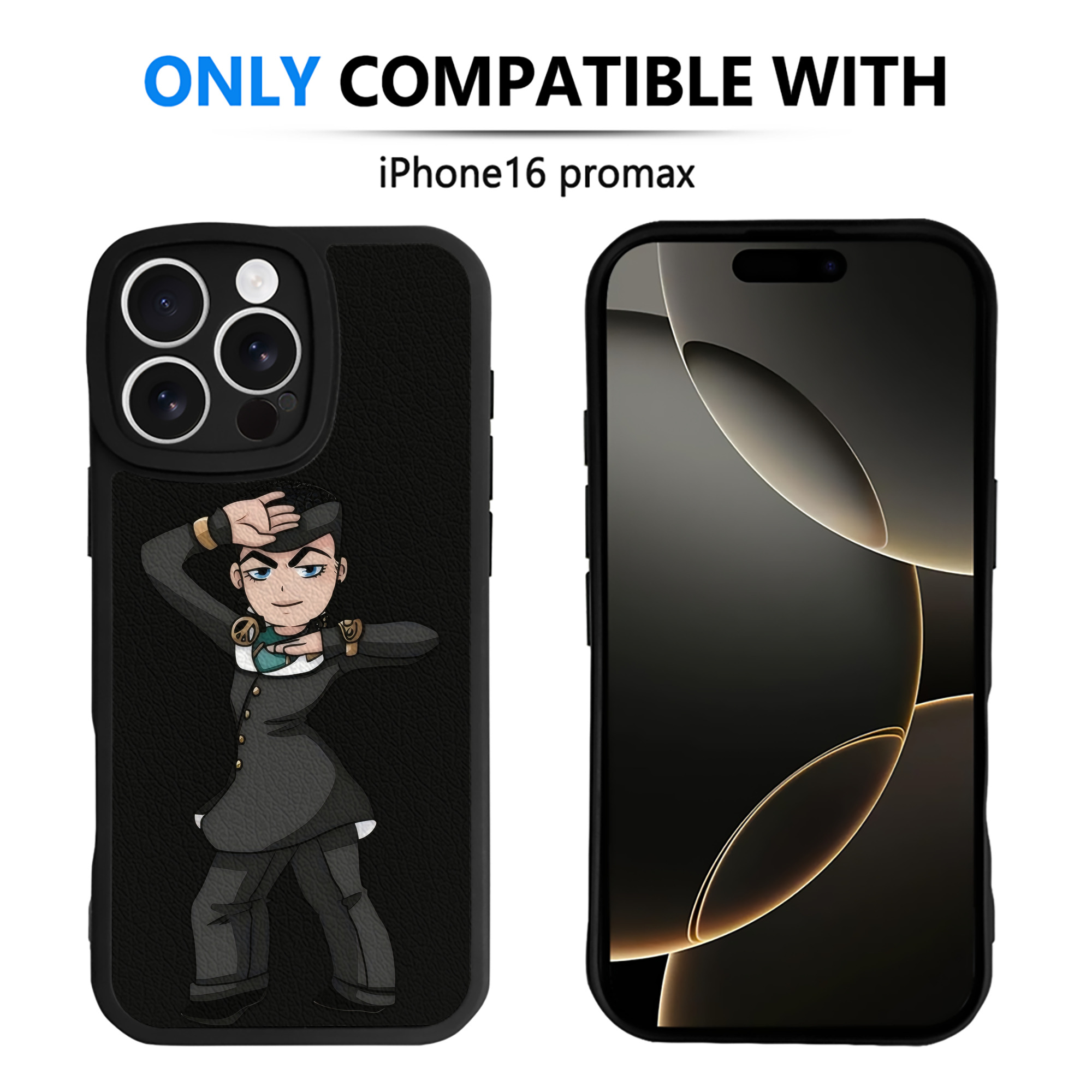（画像用） ジョジョの奇妙な冒険 ひがしかた じょうすけ JoJo's Bizarre Adventure Higashikata Josuke 【iPhone 16シリーズ対応】シリコンスマホケース（レザー調） 材質：シリコン